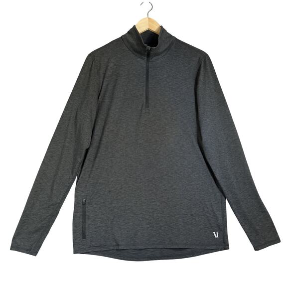 Vuori Ease Performance Half Zip Men’s Medium Heather Gray Active Outdoor Top - Picture 1 of 10